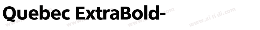 Quebec ExtraBold字体转换
